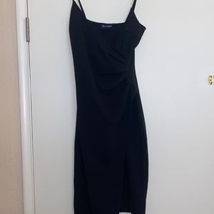 Black slit dress
